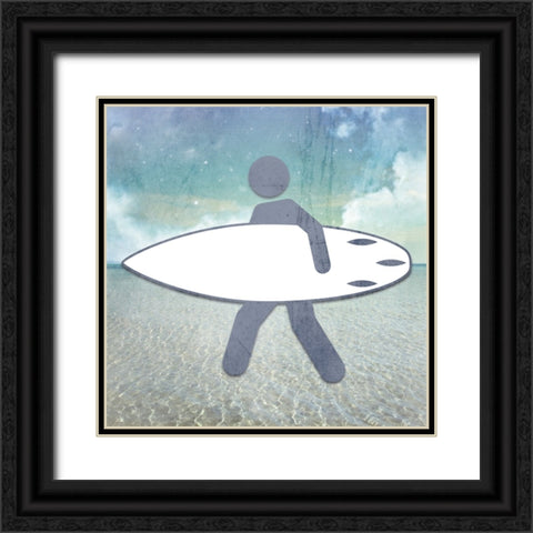 Signs_Surfer Black Ornate Wood Framed Art Print with Double Matting by LightBoxJournal