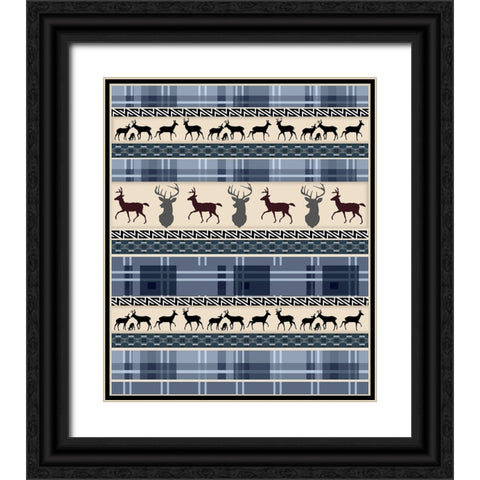Whitetail Family 08 Black Ornate Wood Framed Art Print with Double Matting by LightBoxJournal