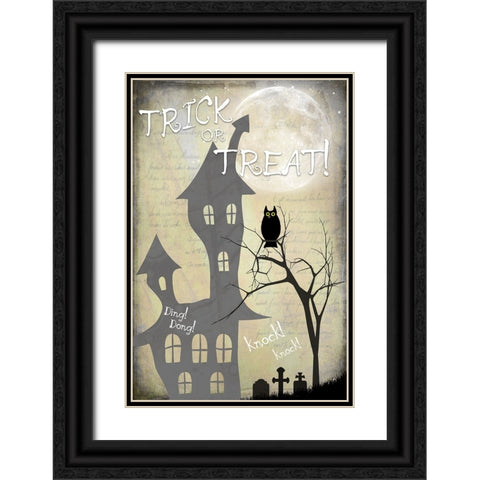 Say Boo 02 Black Ornate Wood Framed Art Print with Double Matting by LightBoxJournal