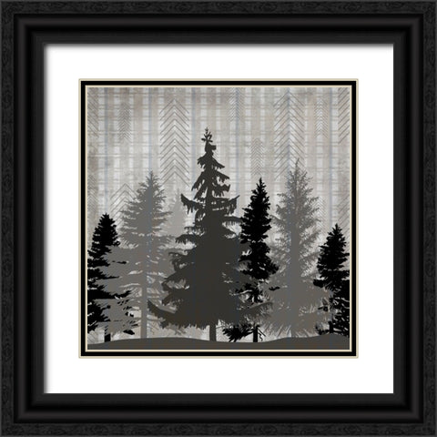 Blue Bear Lodge Sign 06 Black Ornate Wood Framed Art Print with Double Matting by LightBoxJournal