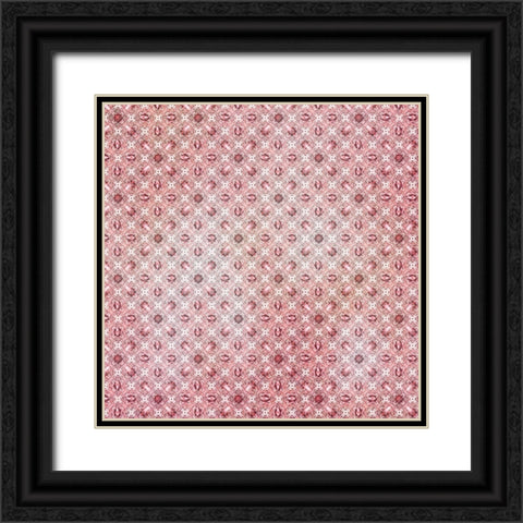 Pinky Blossom Pattern 01 Black Ornate Wood Framed Art Print with Double Matting by LightBoxJournal