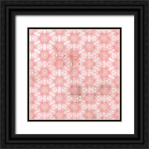 Pinky Blossom Pattern 04 Black Ornate Wood Framed Art Print with Double Matting by LightBoxJournal