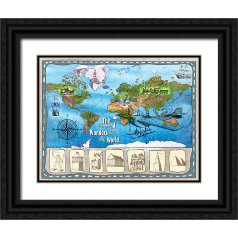7 Ancient Wonders 02 Black Ornate Wood Framed Art Print with Double Matting by LightBoxJournal