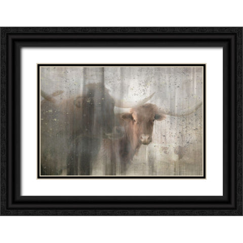 Antique Farm 15 Black Ornate Wood Framed Art Print with Double Matting by LightBoxJournal