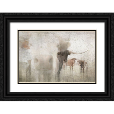 Antique Farm 16 Black Ornate Wood Framed Art Print with Double Matting by LightBoxJournal