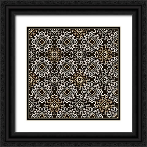 BoHo Gypsy Pattern 11 Black Ornate Wood Framed Art Print with Double Matting by LightBoxJournal