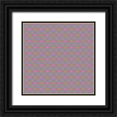 Cherry Pops Surface Pattern 03 Black Ornate Wood Framed Art Print with Double Matting by LightBoxJournal