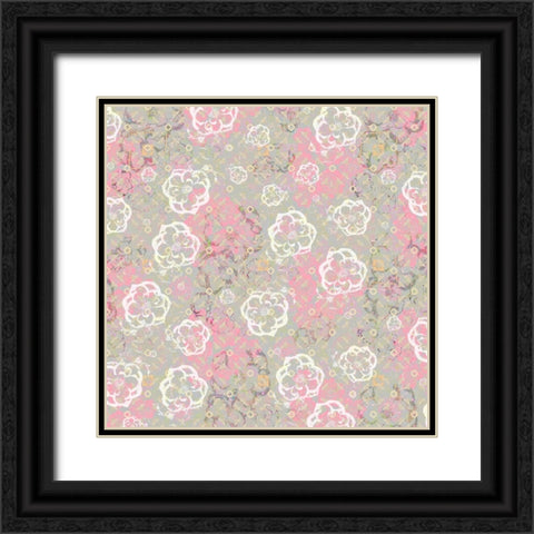 Junk Gypsy Pattern 14 Black Ornate Wood Framed Art Print with Double Matting by LightBoxJournal