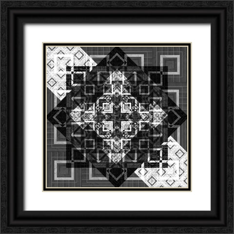 Geo Pattern 03 Black Ornate Wood Framed Art Print with Double Matting by LightBoxJournal