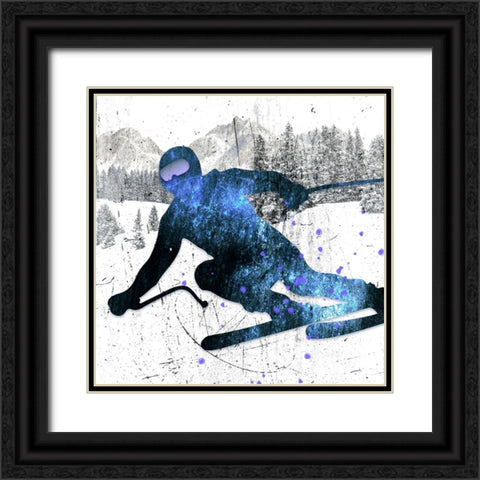 Extreme Skier 06 Black Ornate Wood Framed Art Print with Double Matting by LightBoxJournal