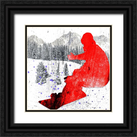 Extreme Snowboarder 06 Black Ornate Wood Framed Art Print with Double Matting by LightBoxJournal