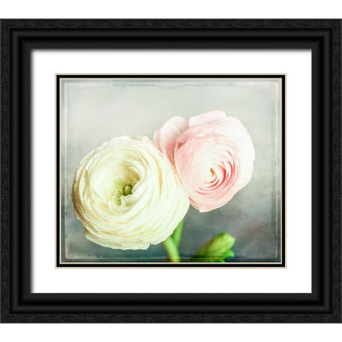 Peony 06 Black Ornate Wood Framed Art Print with Double Matting by LightBoxJournal