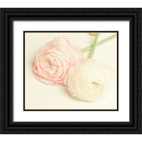 Peony A3 Black Ornate Wood Framed Art Print with Double Matting by LightBoxJournal