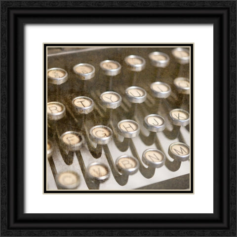 Typewriter 02 Royal keys 1 Black Ornate Wood Framed Art Print with Double Matting by LightBoxJournal