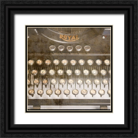 Typewriter 02 Royal keys 2 Black Ornate Wood Framed Art Print with Double Matting by LightBoxJournal