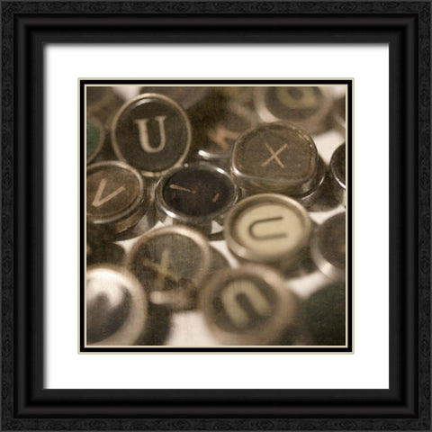 Typewriter 02 Royal keys 3 Black Ornate Wood Framed Art Print with Double Matting by LightBoxJournal