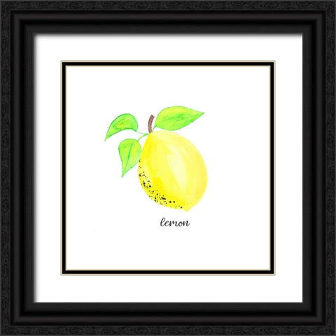 Easy Peasy Lemon Kitchen 1 Black Ornate Wood Framed Art Print with Double Matting by LightBoxJournal