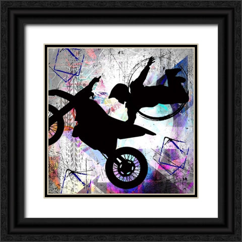 Extreme Motocross 3 Black Ornate Wood Framed Art Print with Double Matting by LightBoxJournal