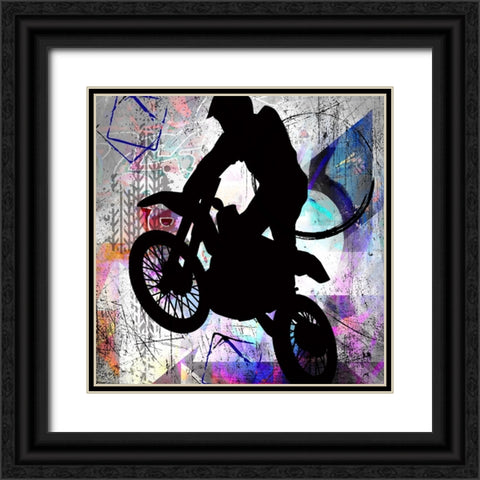 Extreme Motocross 4 Black Ornate Wood Framed Art Print with Double Matting by LightBoxJournal