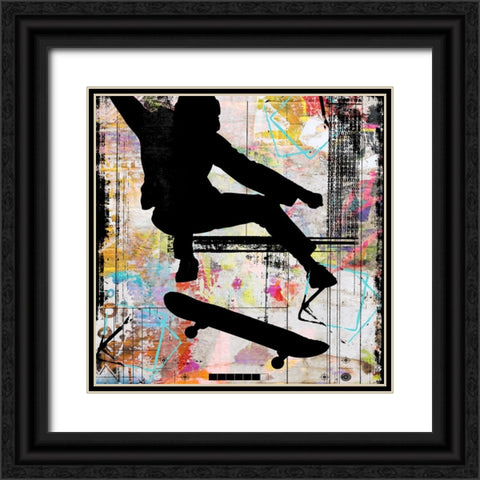 Extreme Skate Boarder 1 Black Ornate Wood Framed Art Print with Double Matting by LightBoxJournal