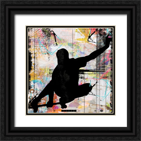 Extreme Skate Boarder 3 Black Ornate Wood Framed Art Print with Double Matting by LightBoxJournal
