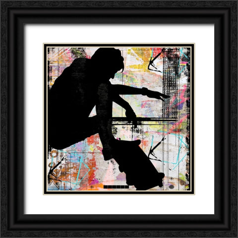 Extreme Skate Boarder 4 Black Ornate Wood Framed Art Print with Double Matting by LightBoxJournal