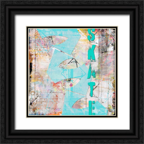 Extreme Skate Boarder TYPE Black Ornate Wood Framed Art Print with Double Matting by LightBoxJournal