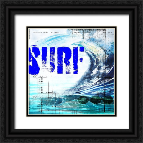 Extreme Surfer TYPE Black Ornate Wood Framed Art Print with Double Matting by LightBoxJournal