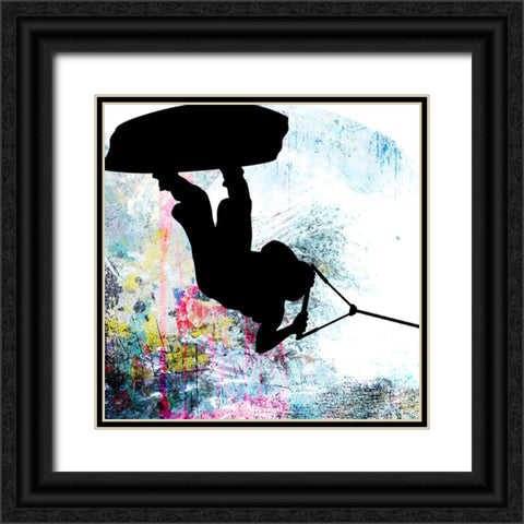 Extreme Wakeboard 1 Black Ornate Wood Framed Art Print with Double Matting by LightBoxJournal