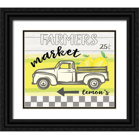 Farm House Lemon vintage sign 2 Black Ornate Wood Framed Art Print with Double Matting by LightBoxJournal