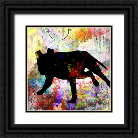 Playful Puppy 2 Black Ornate Wood Framed Art Print with Double Matting by LightBoxJournal