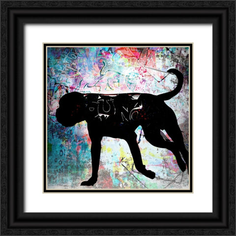 Playful Puppy 7 Black Ornate Wood Framed Art Print with Double Matting by LightBoxJournal