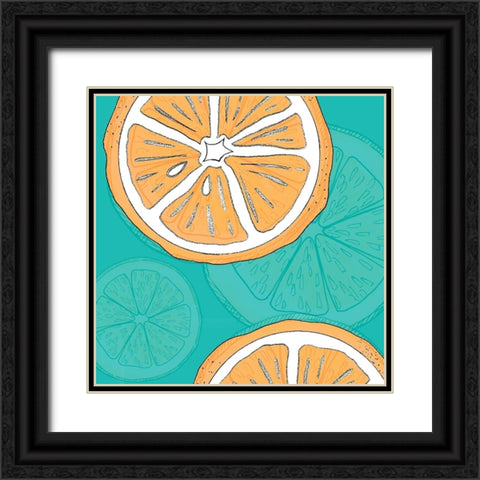 Summer time Citrus fun 3 Black Ornate Wood Framed Art Print with Double Matting by LightBoxJournal
