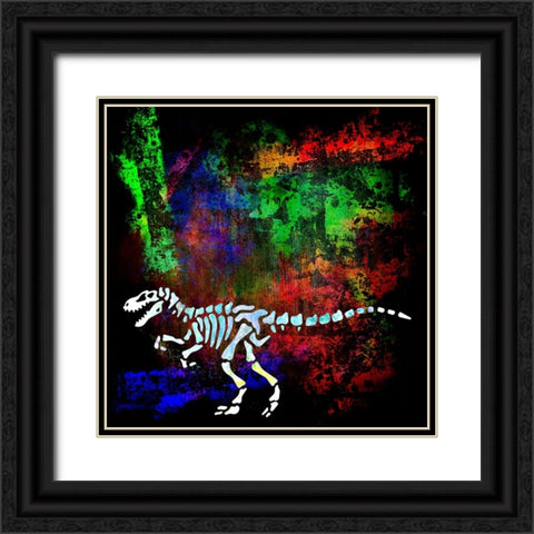 Dino Bones 01 Black Ornate Wood Framed Art Print with Double Matting by LightBoxJournal