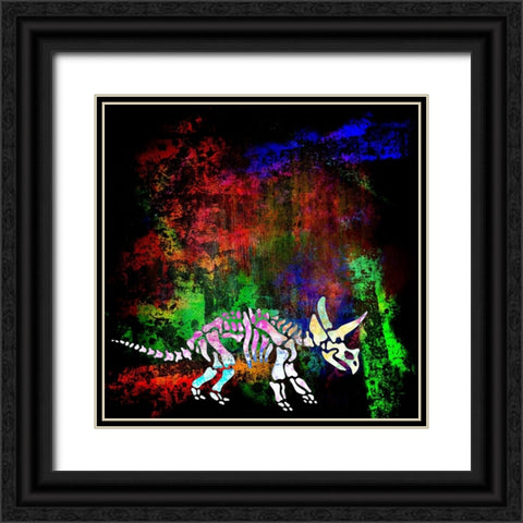 Dino Bones 03 Black Ornate Wood Framed Art Print with Double Matting by LightBoxJournal