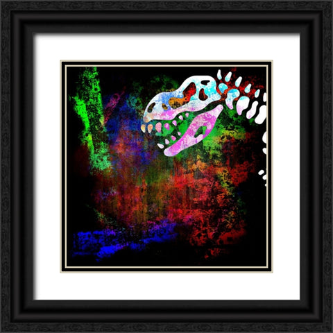 Dino Bones T-Rex series 1 Black Ornate Wood Framed Art Print with Double Matting by LightBoxJournal
