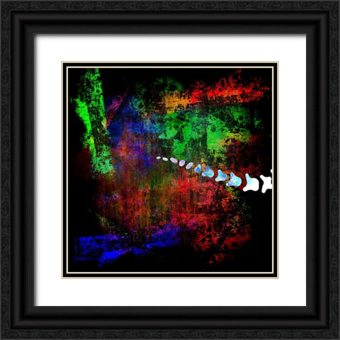 Dino Bones Trieratops series 00 Black Ornate Wood Framed Art Print with Double Matting by LightBoxJournal