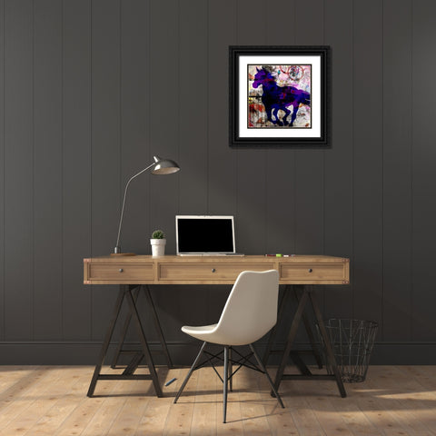 My Painted Pony 01 Black Ornate Wood Framed Art Print with Double Matting by LightBoxJournal
