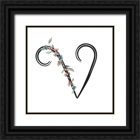 V Black Ornate Wood Framed Art Print with Double Matting by LightBoxJournal