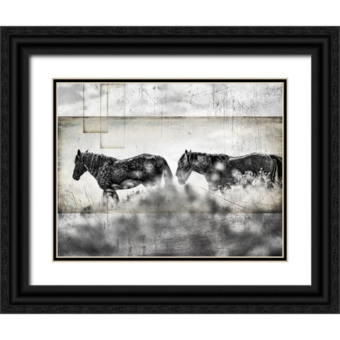 Wild Horses of the Great Basin 06 Black Ornate Wood Framed Art Print with Double Matting by LightBoxJournal