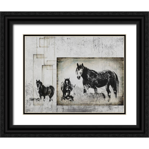 Wild Horses of the Great Basin 07 Black Ornate Wood Framed Art Print with Double Matting by LightBoxJournal