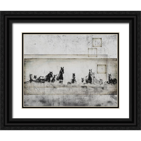 Wild Horses of the Great Basin 08 Black Ornate Wood Framed Art Print with Double Matting by LightBoxJournal