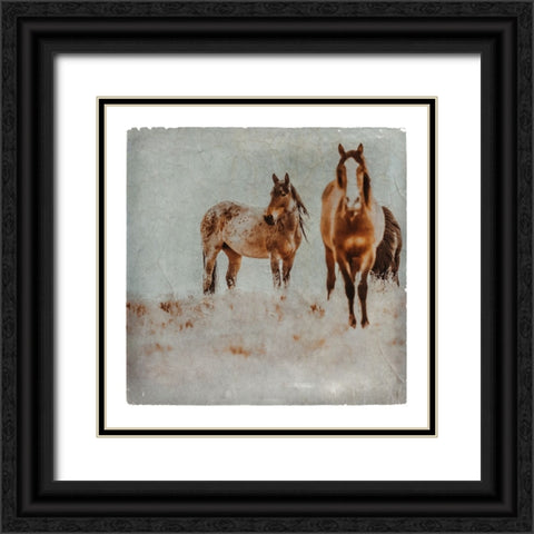 Wild Horses of the Great Basin Lomography 03 Black Ornate Wood Framed Art Print with Double Matting by LightBoxJournal