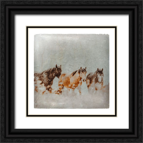 Wild Horses of the Great Basin Lomography 04 Black Ornate Wood Framed Art Print with Double Matting by LightBoxJournal