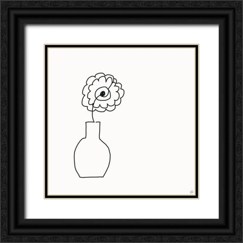 Floral Bouquet 2 Black Ornate Wood Framed Art Print with Double Matting by Line and Brush