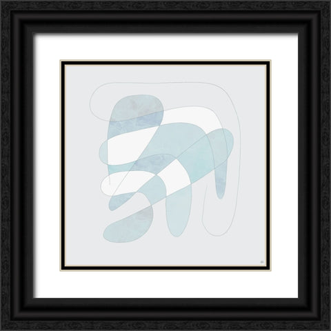 Light Line N Fill 2 Black Ornate Wood Framed Art Print with Double Matting by Line and Brush