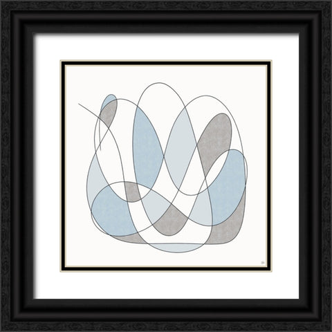 Smooth Wanders 1 Black Ornate Wood Framed Art Print with Double Matting by Line and Brush