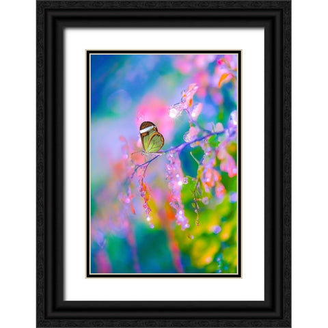 Glitter Garden Black Ornate Wood Framed Art Print with Double Matting by Love Grams