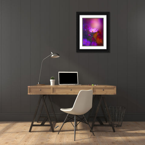 Cosmos in Purple Black Ornate Wood Framed Art Print with Double Matting by Love Grams