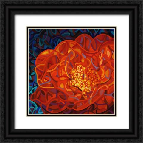 Ribbons And Pearls Black Ornate Wood Framed Art Print with Double Matting by Budan, Mandy